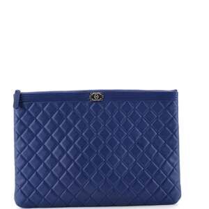 Chanel Boy O Case Clutch Quilted #227427C11B